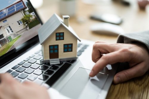 Looking at a house online